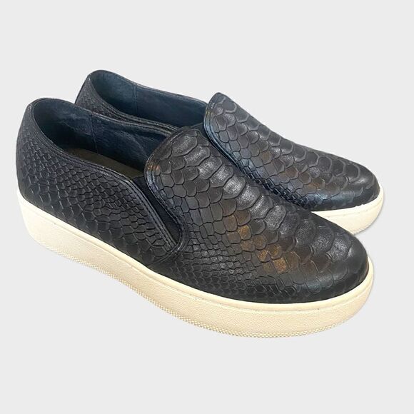 J Slides Black Snakeskin Sneakers Size 9 - Picture 6 of 6